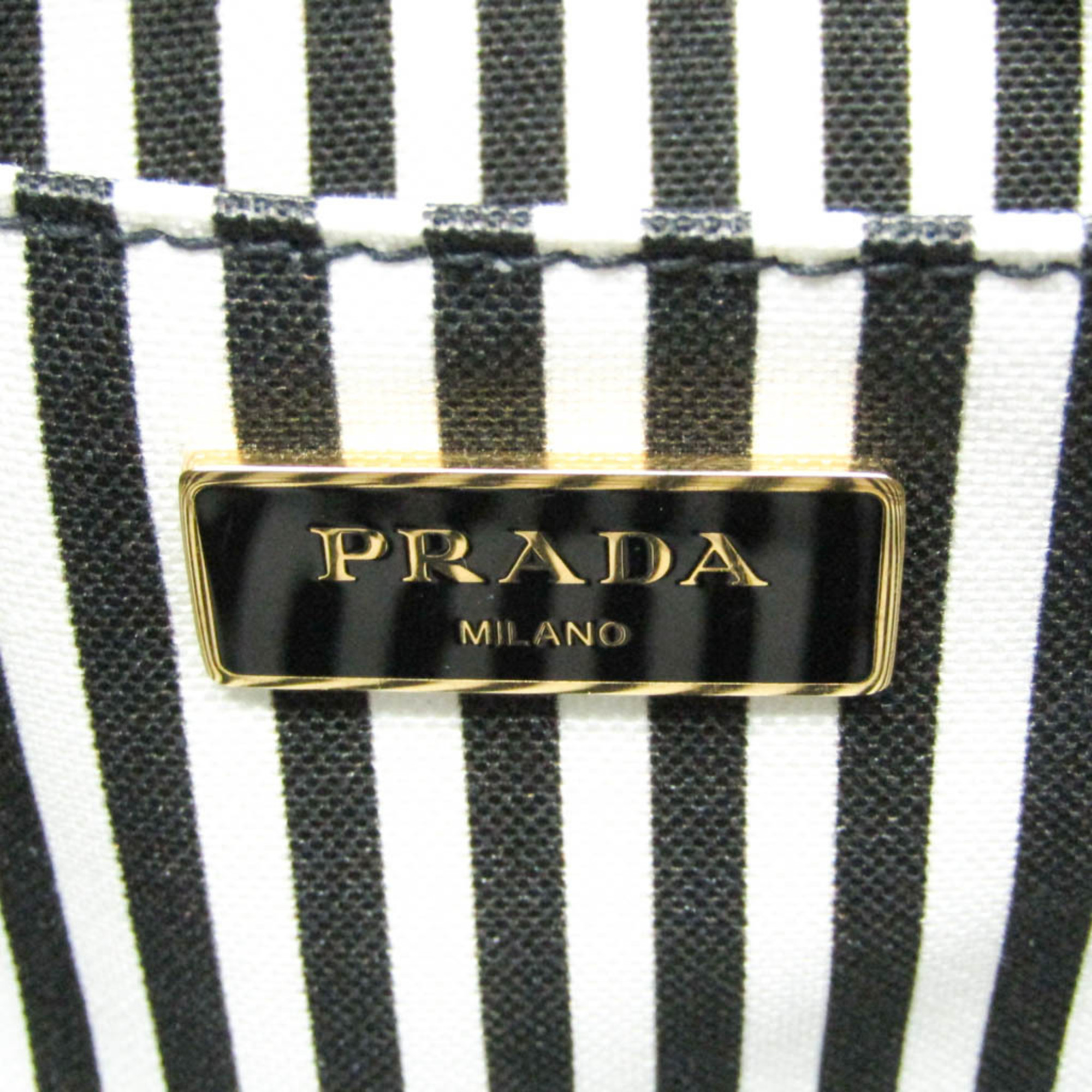 プラダ(Prada) カナパ 1BG439 レディース キャンバス ショルダーバッグ,トートバッグ ブラック