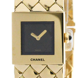 シャネル (CHANEL) マトラッセ K18 ゴールド クォーツ レディース 時計 H0008 (外装仕上げ済み) 【中古】