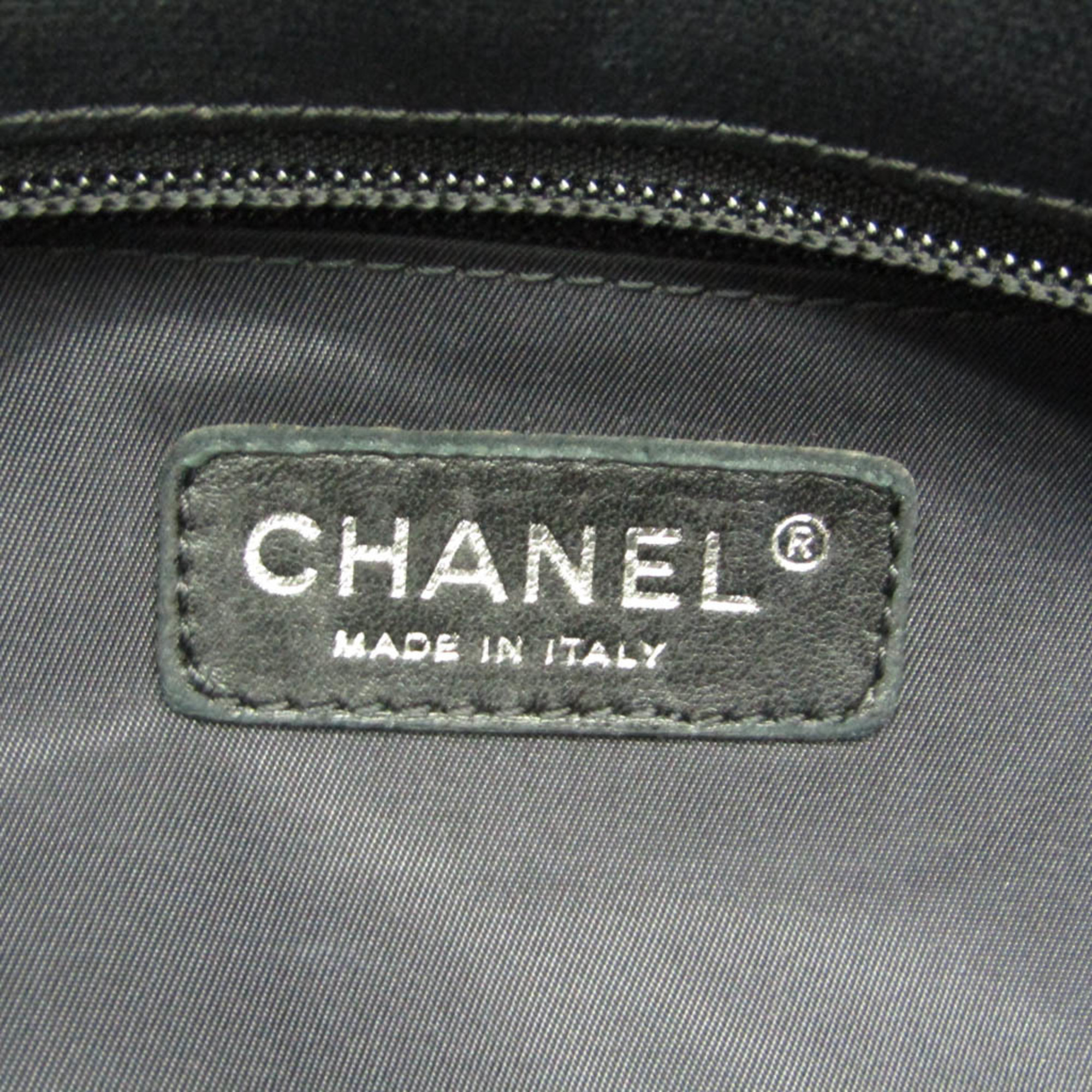 シャネル(Chanel) パリ・ビアリッツ GM A34210 レディース コーティングキャンバス,レザー トートバッグ ブラック