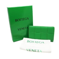 ボッテガ・ヴェネタ(Bottega Veneta) イントレチャート カセット ジップアラウンドウォレット 649607 メンズ,レディース  ラムスキン 長財布（二つ折り） グリーン