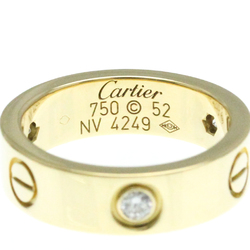 カルティエ(Cartier) ラブリング ハーフダイヤモンド K18イエローゴールド(K18YG) ファッション ダイヤモンド バンドリング ゴールド