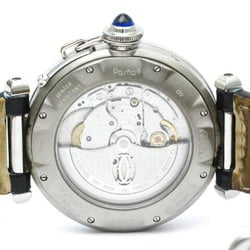 カルティエ (CARTIER) パシャ 38 GMT パワーリザーブ ステンレススチール レザー 自動巻き メンズ 時計 W3103755 (外装仕上げ済み)【中古】