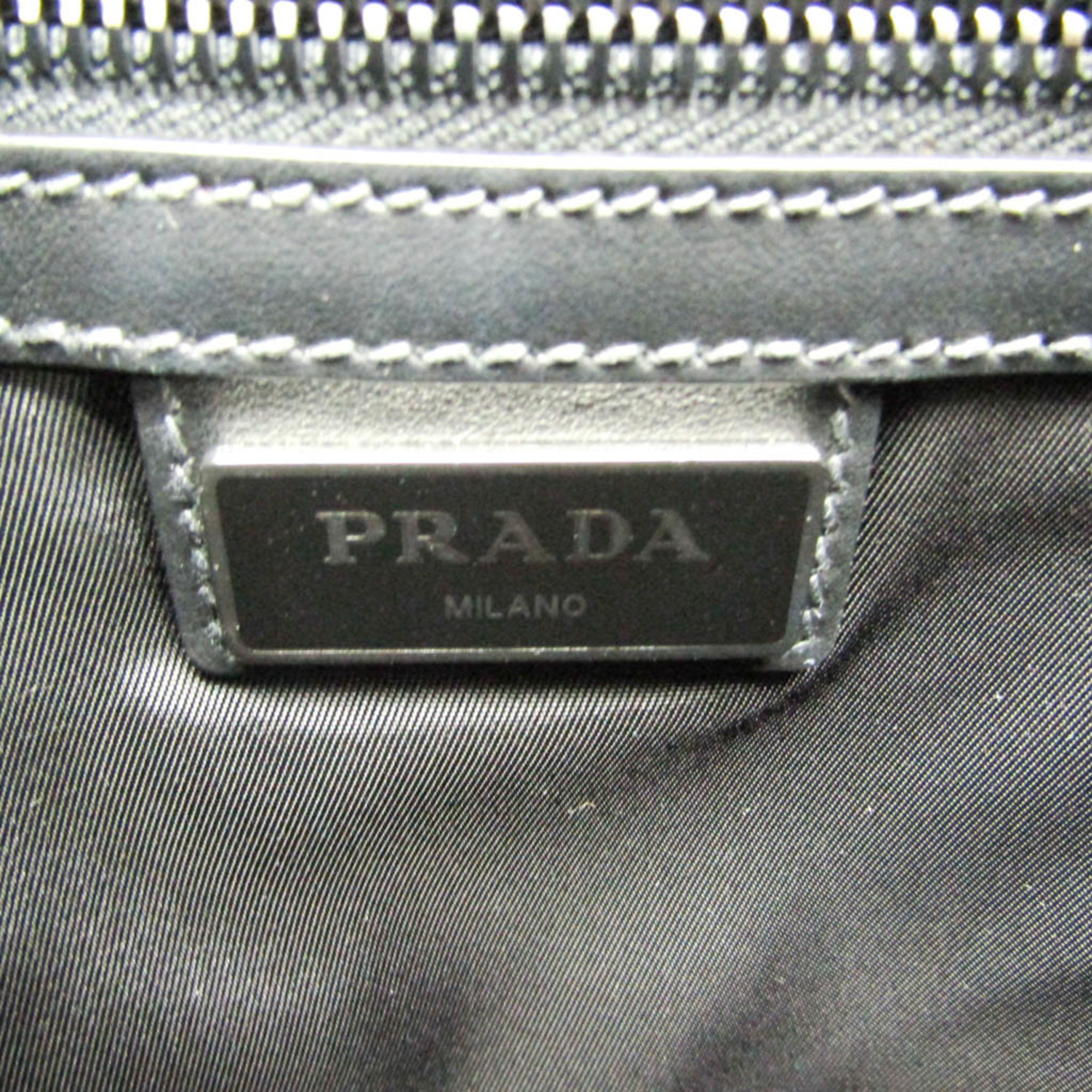 プラダ(Prada) レディース,メンズ レザー ショルダーバッグ ブラック