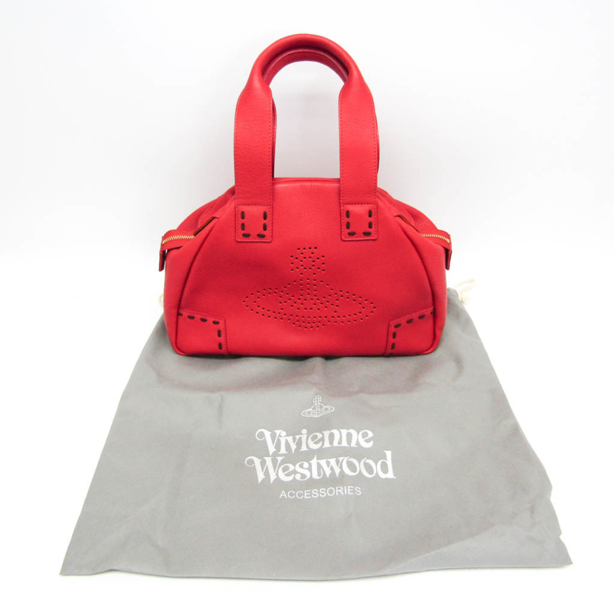 ヴィヴィアン・ウエストウッド(Vivienne Westwood) レディース レザー トートバッグ レッド