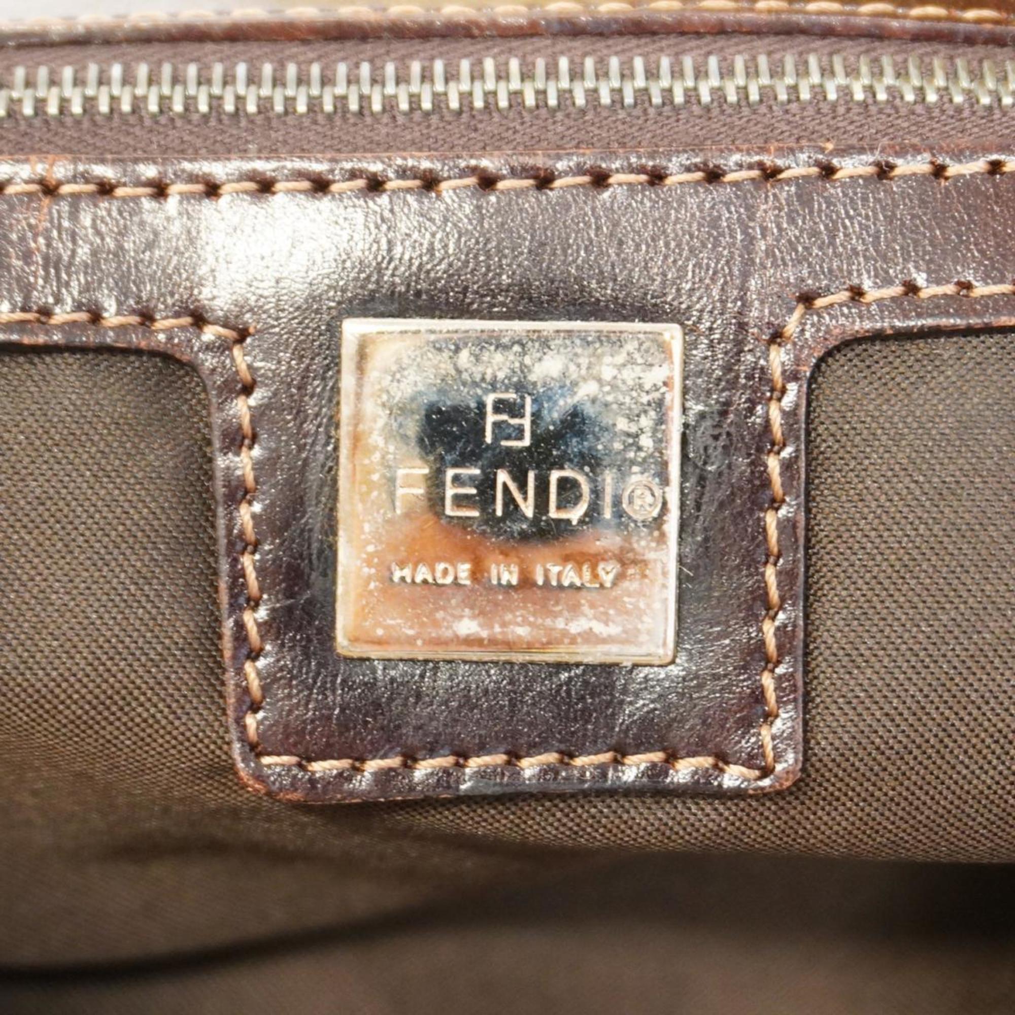 フェンディ(Fendi) フェンディ ショルダーバッグ ズッカ キャンバス ベージュ   レディース