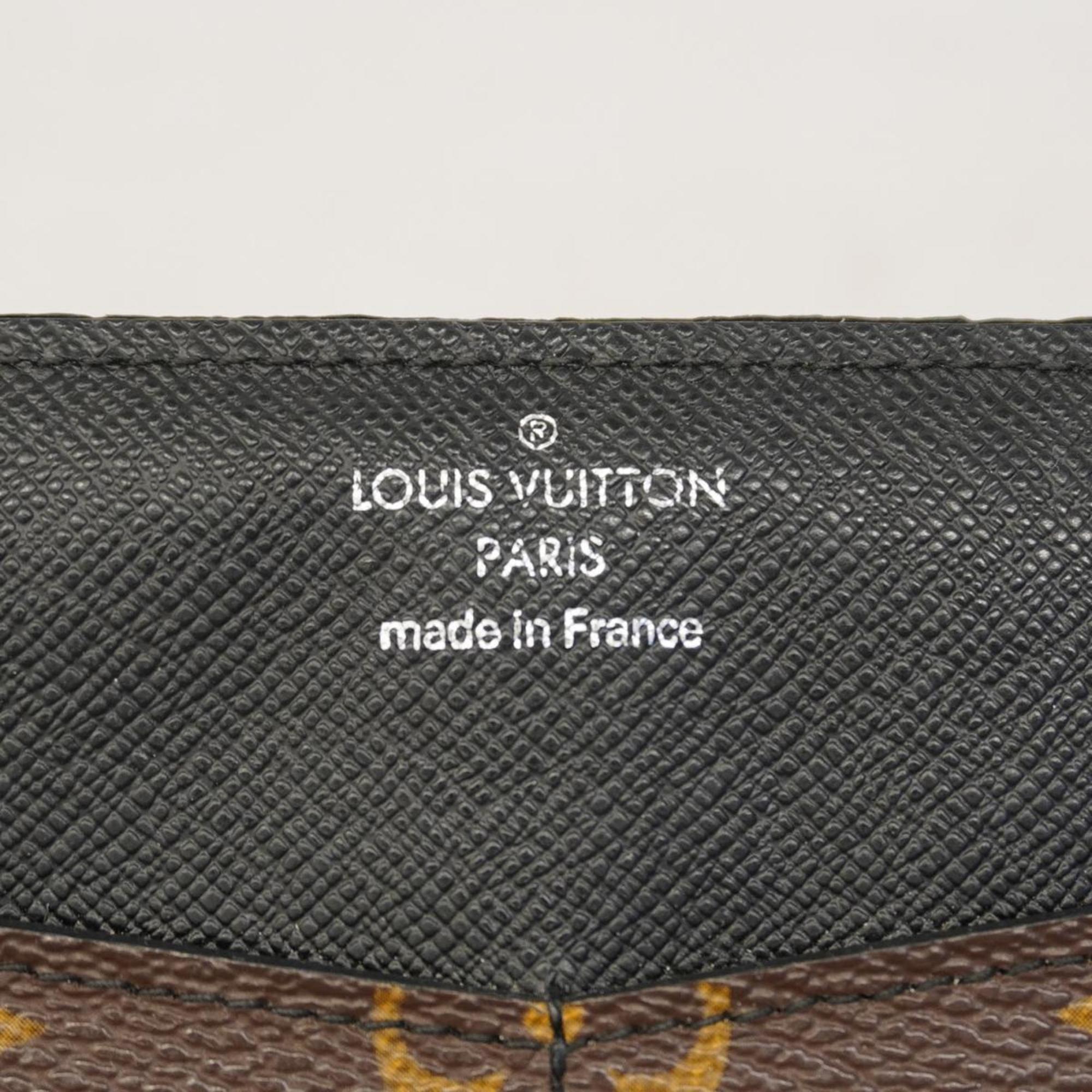 ルイ・ヴィトン(Louis Vuitton) ルイ・ヴィトン 三つ折り長財布 モノグラム・マカサー ポルトフォイユロン M60168 ブラウン ブラックメンズ