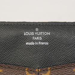 ルイ・ヴィトン(Louis Vuitton) ルイ・ヴィトン 三つ折り長財布 モノグラム・マカサー ポルトフォイユロン M60168 ブラウン ブラックメンズ