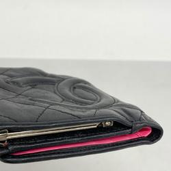 シャネル(Chanel) シャネル 財布 カンボン ラムスキン ブラック   レディース