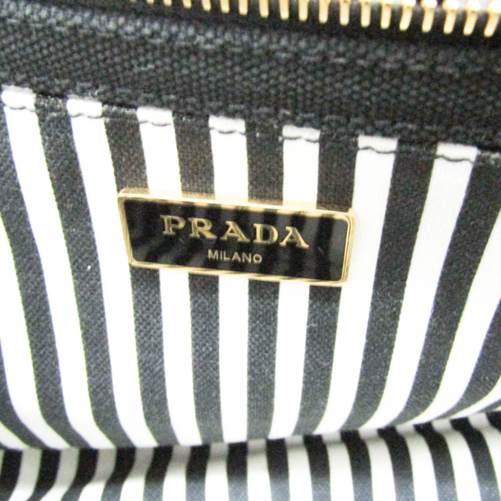 プラダ(Prada) カナパ 1BG439 レディース デニム ハンドバッグ,ショルダーバッグ Nero(ネロ),Talco(タルコ)