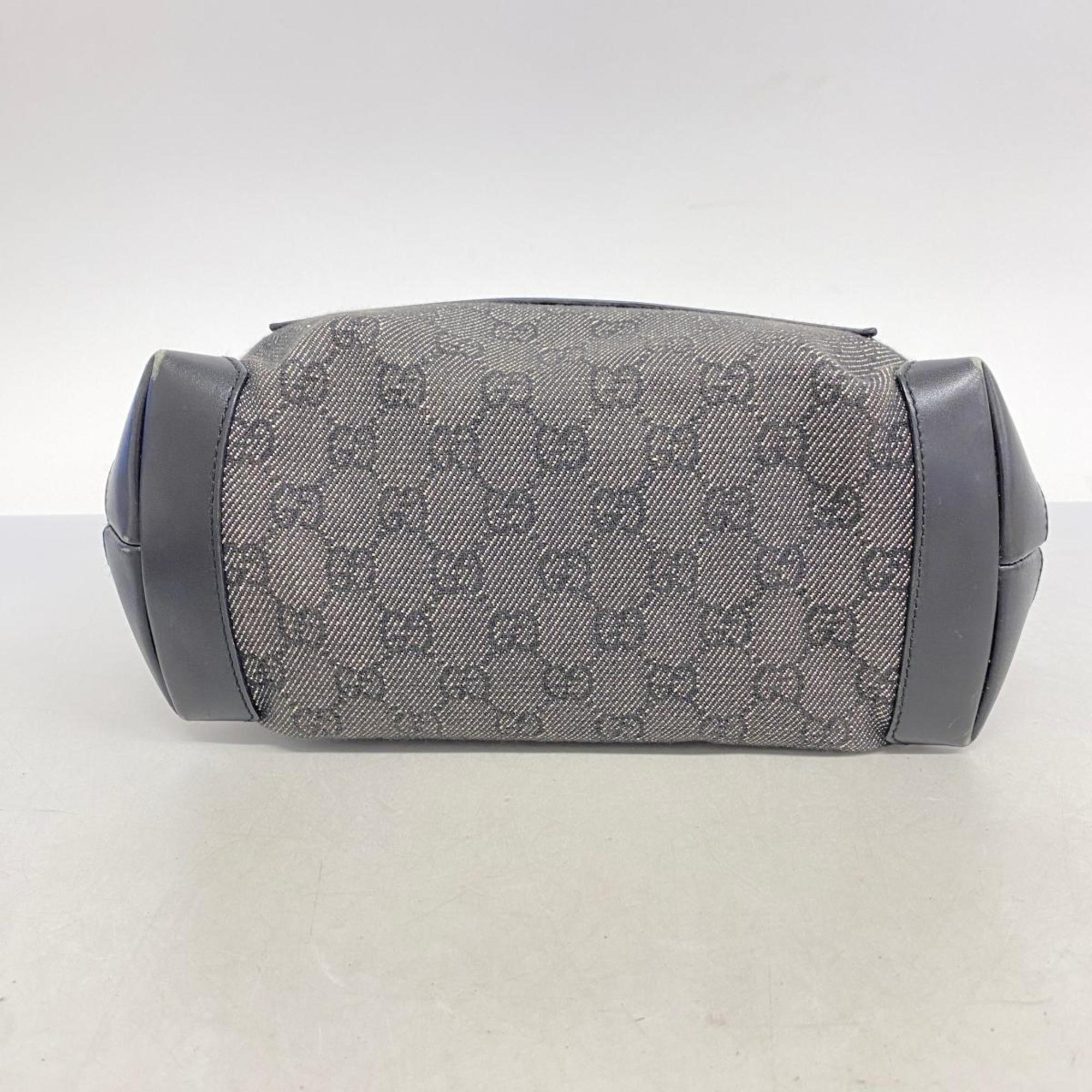 グッチ(Gucci) グッチ トートバッグ 28893 デニム レザー グレー ブラック   レディース