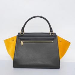 セリーヌ(Celine) セリーヌ ハンドバッグ トラぺーズ レザー ブラック イエロー   レディース