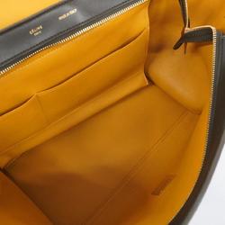 セリーヌ(Celine) セリーヌ ハンドバッグ トラぺーズ レザー ブラック イエロー   レディース