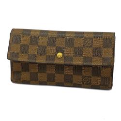 ルイ・ヴィトン(Louis Vuitton) ルイ・ヴィトン 三つ折り長財布 ダミエ ポルトトレゾールインターナショナル N61215 エベヌメンズ レディース