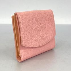 シャネル(Chanel) シャネル 財布 キャビアスキン ピンク   レディース