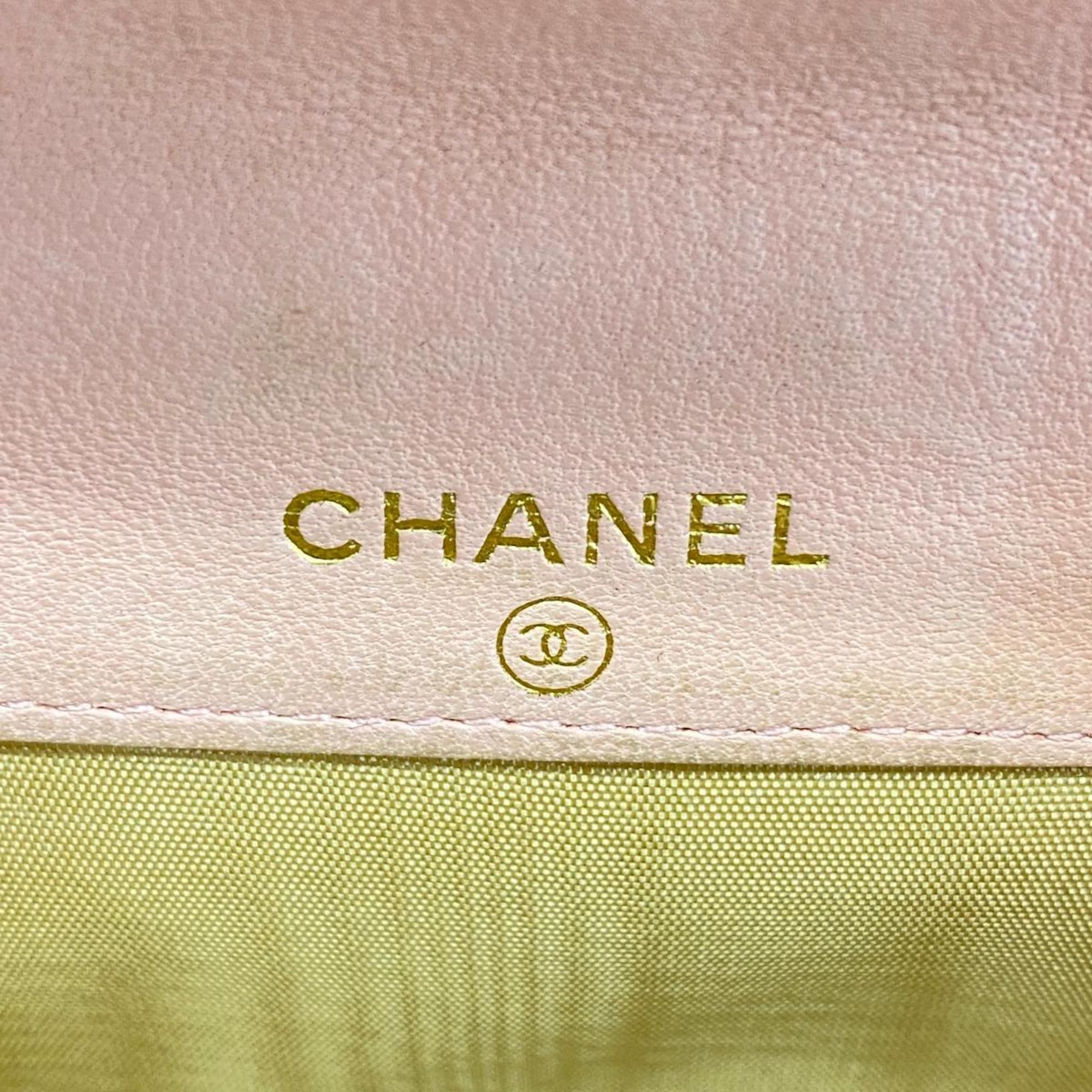 シャネル(Chanel) シャネル 財布 キャビアスキン ピンク   レディース