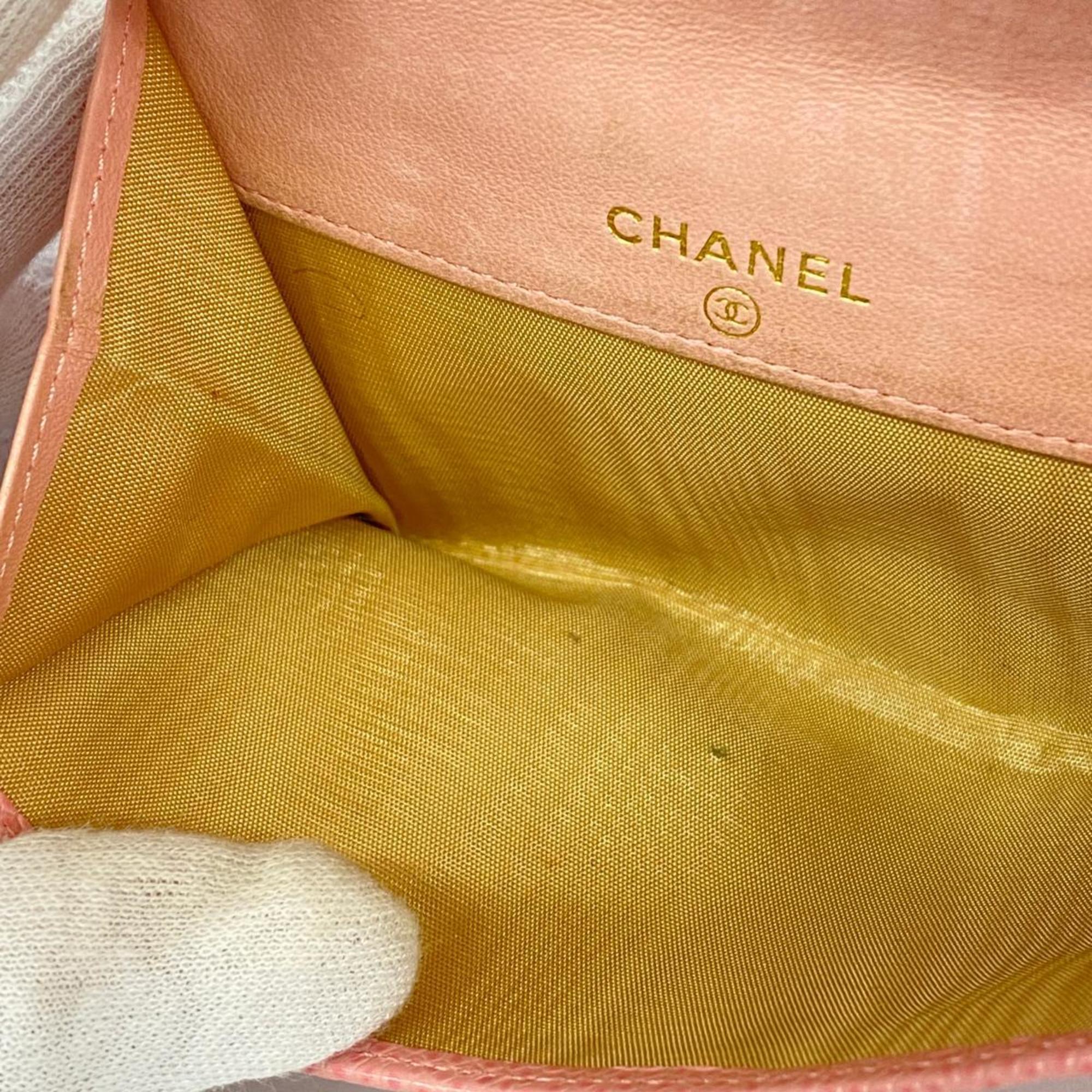 シャネル(Chanel) シャネル 財布 キャビアスキン ピンク   レディース