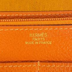 エルメス(Hermes) エルメス 長財布 ドゴンGM □D刻印 トゴ オレンジ   メンズ レディース