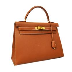 エルメス(Hermes) エルメス ハンドバッグ ケリー32 □C刻印 クシュベル ゴールド   レディース