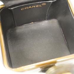 シャネル(Chanel) シャネル バニティバッグ マトラッセ パテントレザー カーキ   メンズ レディース