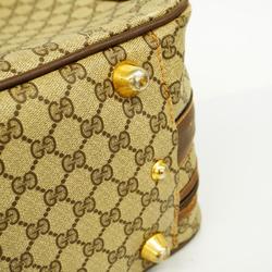 グッチ(Gucci) グッチ ボストンバッグ GGスプリーム シェリーライン 39 19 009  レザー ブラウン   メンズ レディース