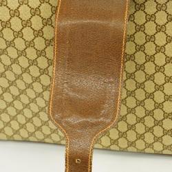 グッチ(Gucci) グッチ ボストンバッグ GGスプリーム シェリーライン 39 19 009  レザー ブラウン   メンズ レディース