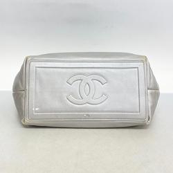 シャネル(Chanel) シャネル トートバッグ コココクーン レザー グレー  レディース