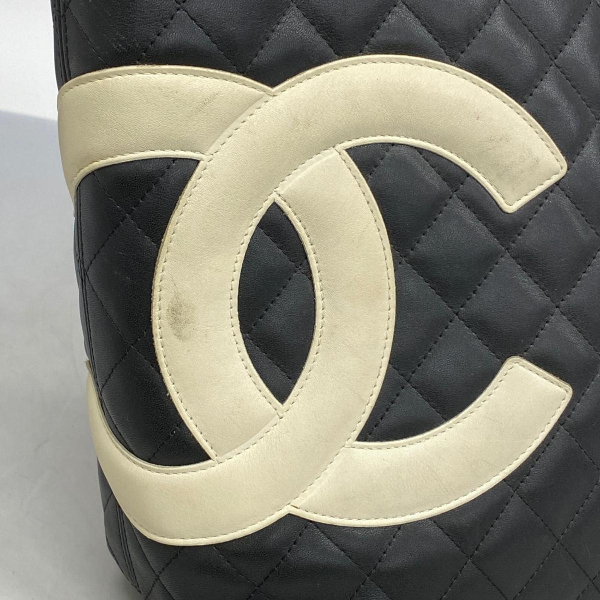 シャネル(Chanel) シャネル トートバッグ カンボン ラムスキン ブラック  レディース