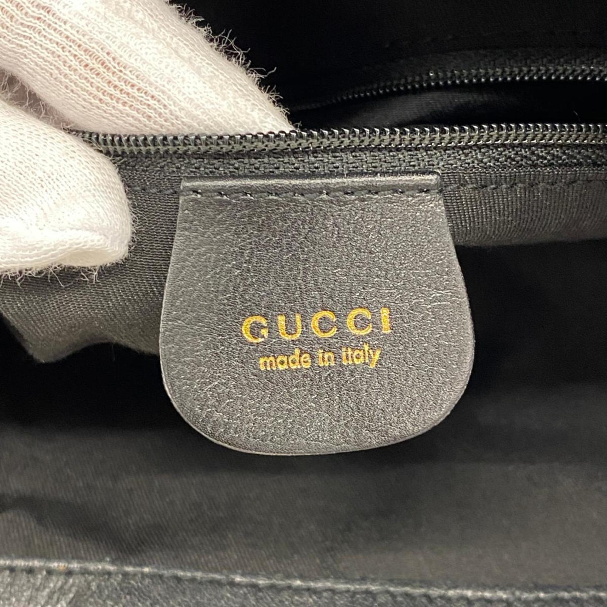 グッチ(Gucci) グッチ ハンドバッグ バンブー 001 2852 レザー ブラック   レディース