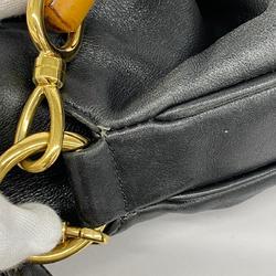 グッチ(Gucci) グッチ ハンドバッグ バンブー 001 2852 レザー ブラック   レディース