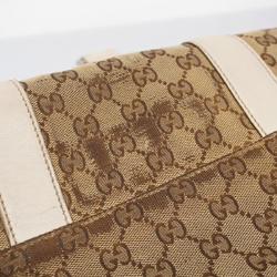 グッチ(Gucci) グッチ ショルダーバッグ GGキャンバス 145859 キャンバス レザー ブラウン   レディース