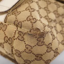 グッチ(Gucci) グッチ ショルダーバッグ GGキャンバス 145859 キャンバス レザー ブラウン   レディース