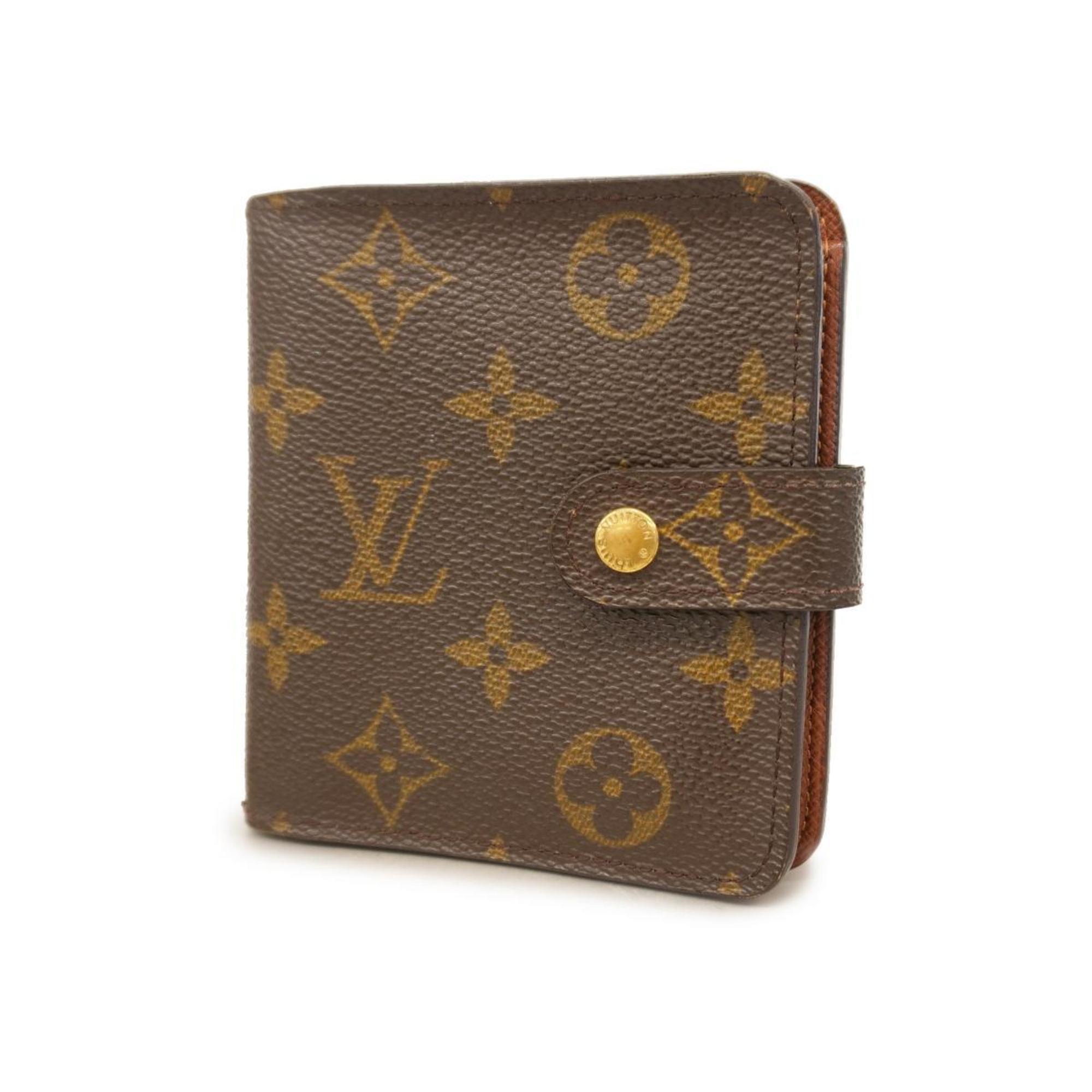 ルイ・ヴィトン(Louis Vuitton) ルイ・ヴィトン 財布 モノグラム コンパクトジップ M61667 ブラウンレディース