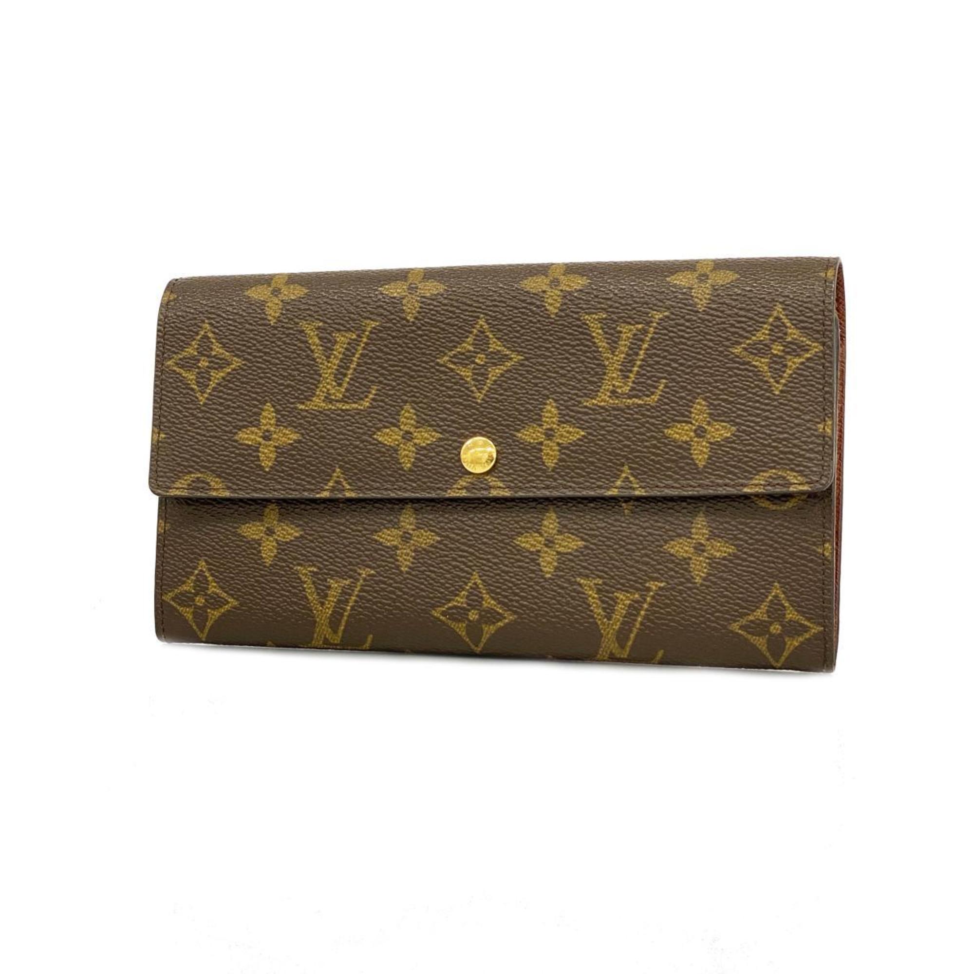 ルイ・ヴィトン(Louis Vuitton) ルイ・ヴィトン 長財布 モノグラム ポルトモネクレディ M61725 ブラウンレディース