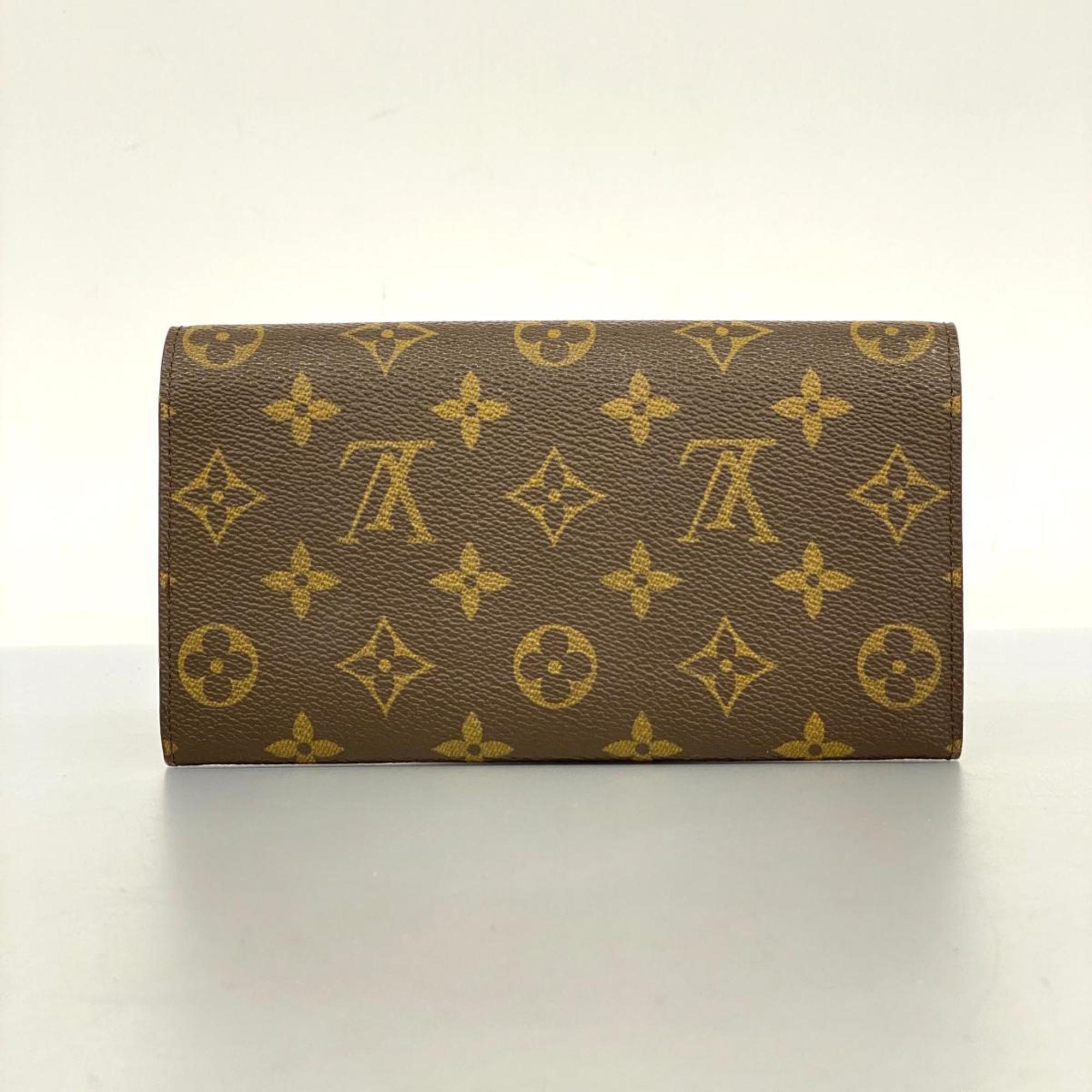 ルイ・ヴィトン(Louis Vuitton) ルイ・ヴィトン 長財布 モノグラム ポルトモネクレディ M61725 ブラウンレディース