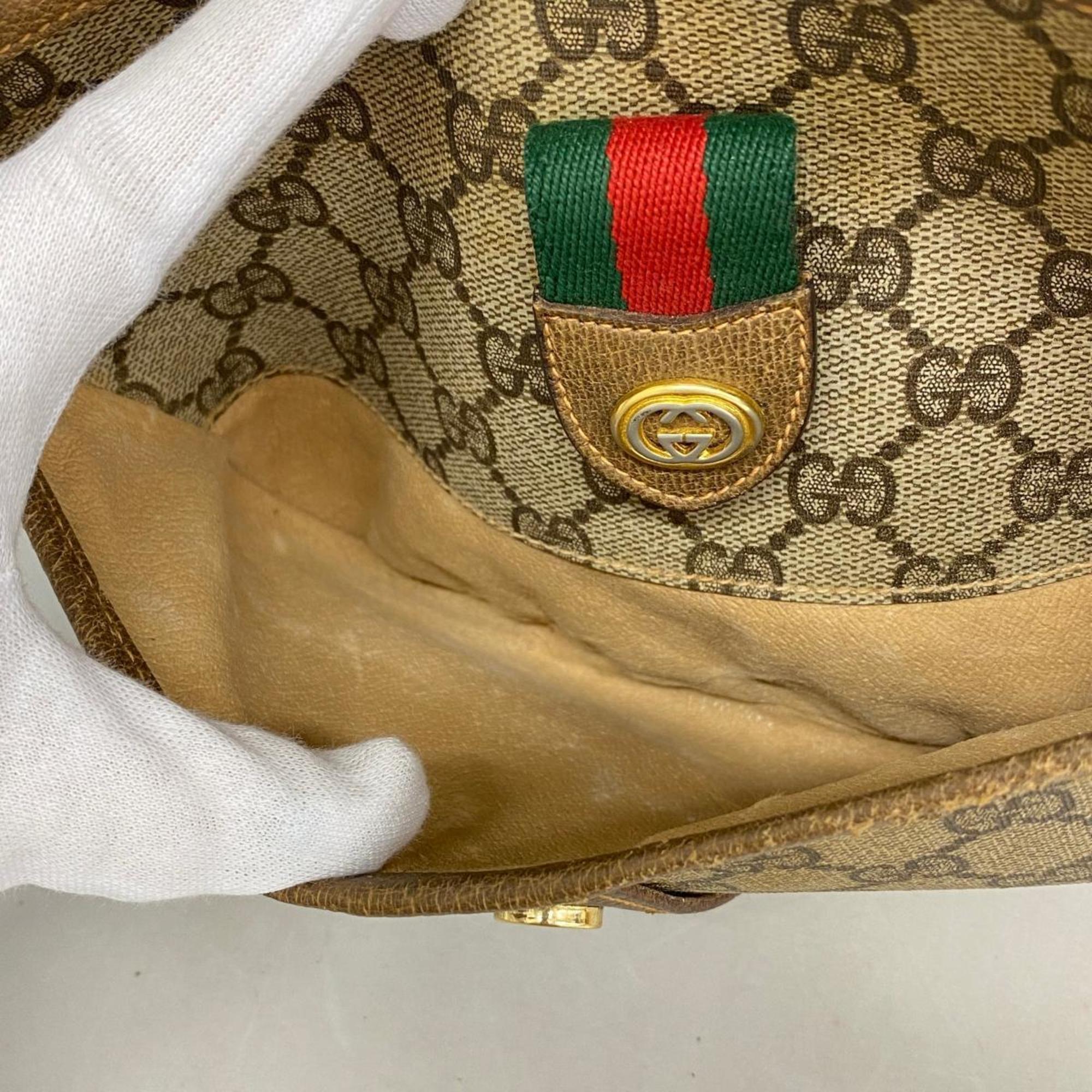 グッチ(Gucci) グッチ ショルダーバッグ GGスプリーム シェリーライン 89 02 032  ブラウン   レディース