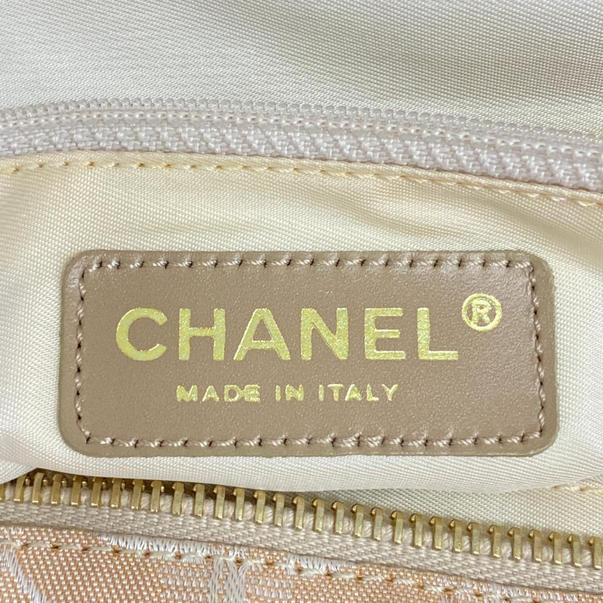 シャネル(Chanel) シャネル トートバッグ ニュートラベル ナイロン ピンクベージュ シャンパン レディース