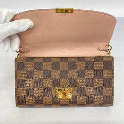 ルイ・ヴィトン(Louis Vuitton) ルイ・ヴィトン ショルダーウォレット ダミエ  ポルトフォイユ クロワゼット N61273 エベヌ マグノリアレディース