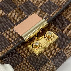 ルイ・ヴィトン(Louis Vuitton) ルイ・ヴィトン ショルダーウォレット ダミエ  ポルトフォイユ クロワゼット N61273 エベヌ マグノリアレディース