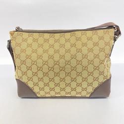 グッチ(Gucci) グッチ ショルダーバッグ GGキャンバス 114273 キャンバス レザー ブラウン   レディース