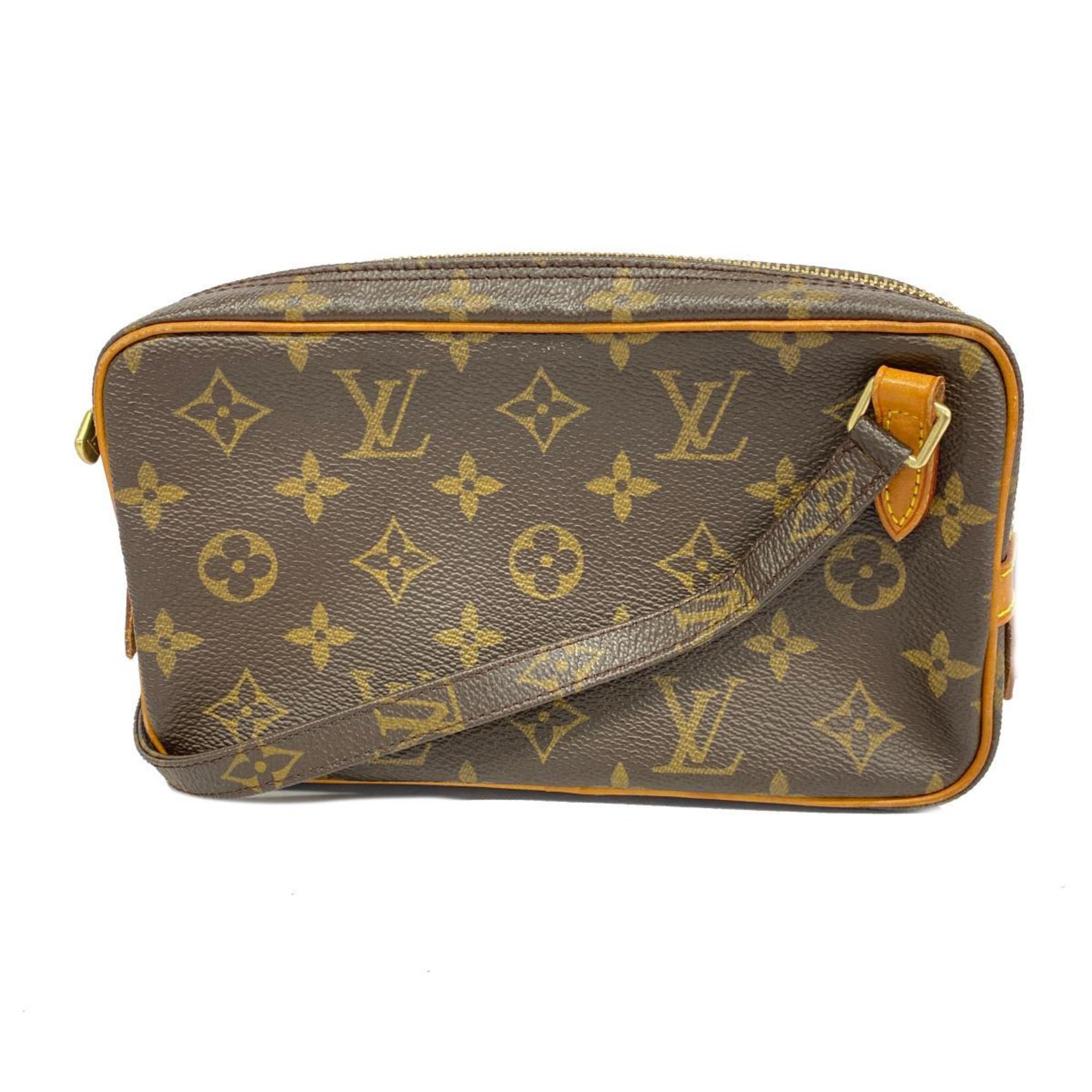 ルイ・ヴィトン(Louis Vuitton) ルイ・ヴィトン ショルダーバッグ モノグラム ポシェットマルリーバンドリエール M51828  ブラウンレディース | eLADY Globazone