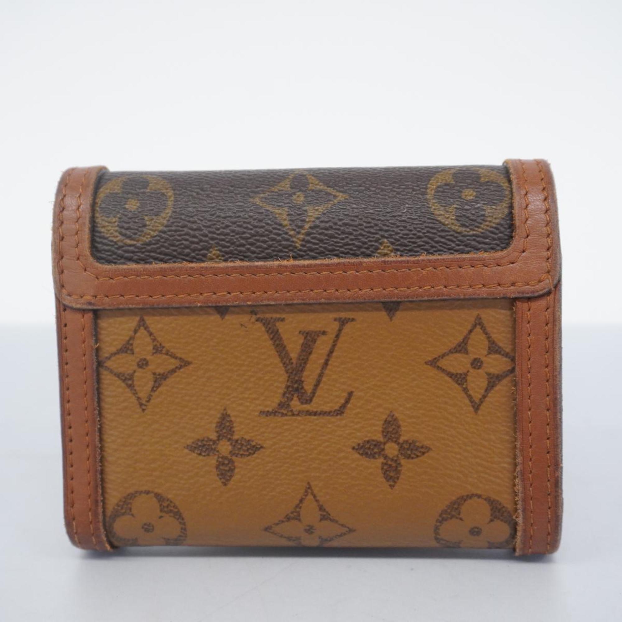 ルイ・ヴィトン(Louis Vuitton) ルイ・ヴィトン 三つ折り財布 モノグラム・リバース ポルトフォイユドーフィーヌ M68725 ブラウンレディース