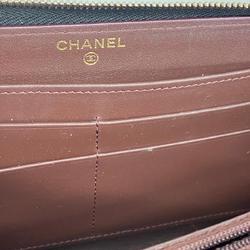 シャネル(Chanel) シャネル 長財布 マトラッセ キャビアスキン ブラック   レディース