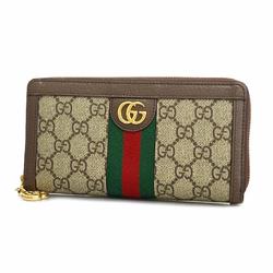 グッチ(Gucci) グッチ 長財布 オフィディア 523154  レザー ブラウン   レディース