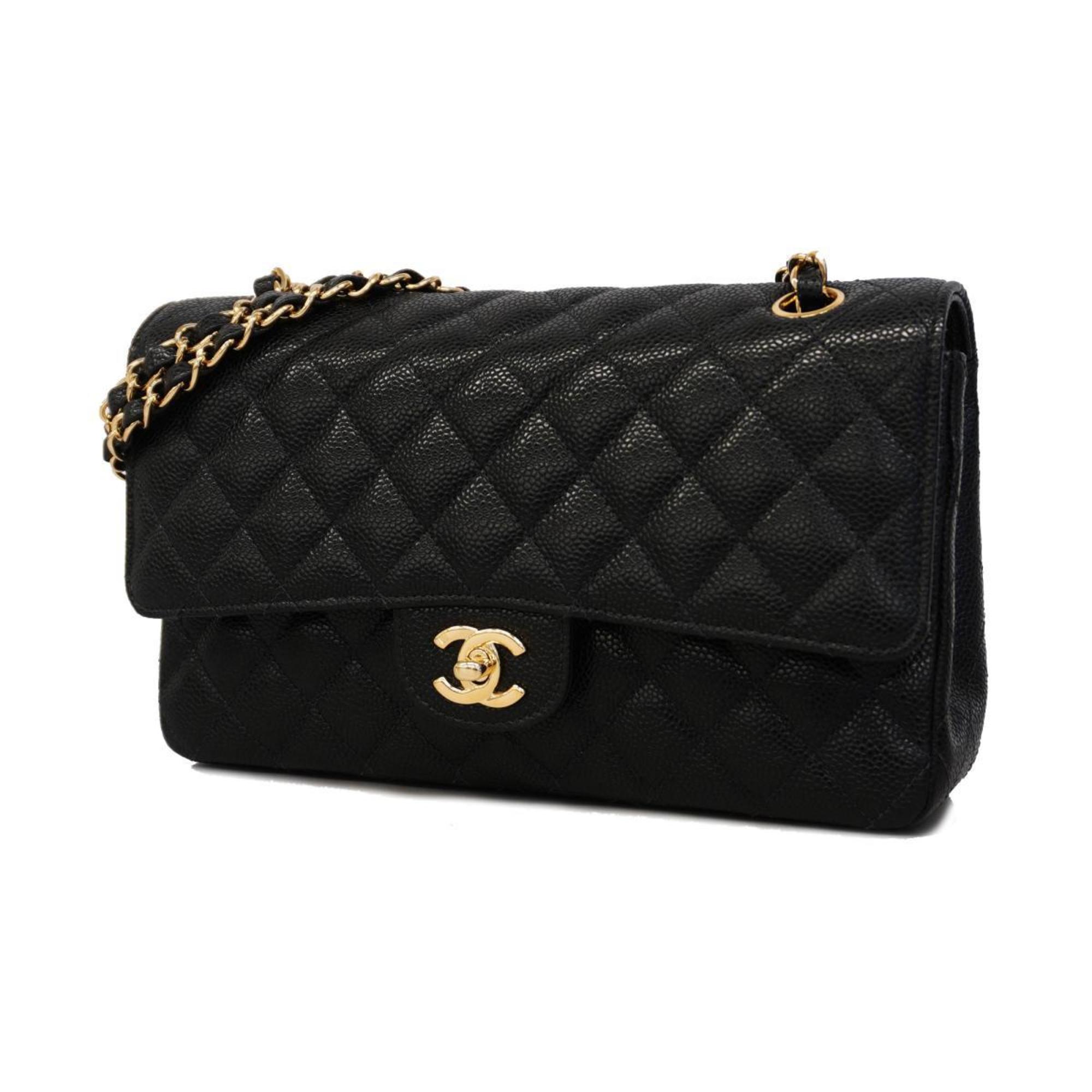 シャネル(Chanel) シャネル ショルダーバッグ マトラッセ Wフラップ Wチェーン キャビアスキン ブラック レディース | eLADY  Globazone