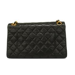 シャネル(Chanel) シャネル ショルダーバッグ マトラッセ Wフラップ Wチェーン ラムスキン ブラック   レディース