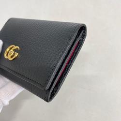 グッチ(Gucci) グッチ 名刺入れ GGマーモント 739525 レザー ブラック   メンズ レディース