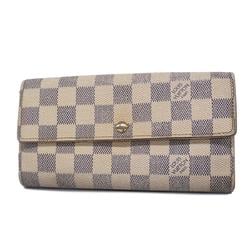 ルイ・ヴィトン(Louis Vuitton) ルイ・ヴィトン 長財布 ダミエ・アズール ポルトフォイユサラ N61735 ホワイトレディース