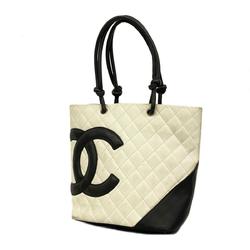 シャネル(Chanel) シャネル トートバッグ カンボン ラムスキン ホワイト  レディース