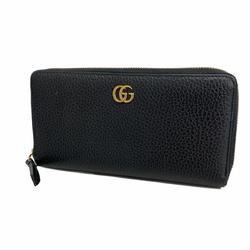 グッチ(Gucci) グッチ 長財布 GGマーモント 456117 レザー ブラック   レディース