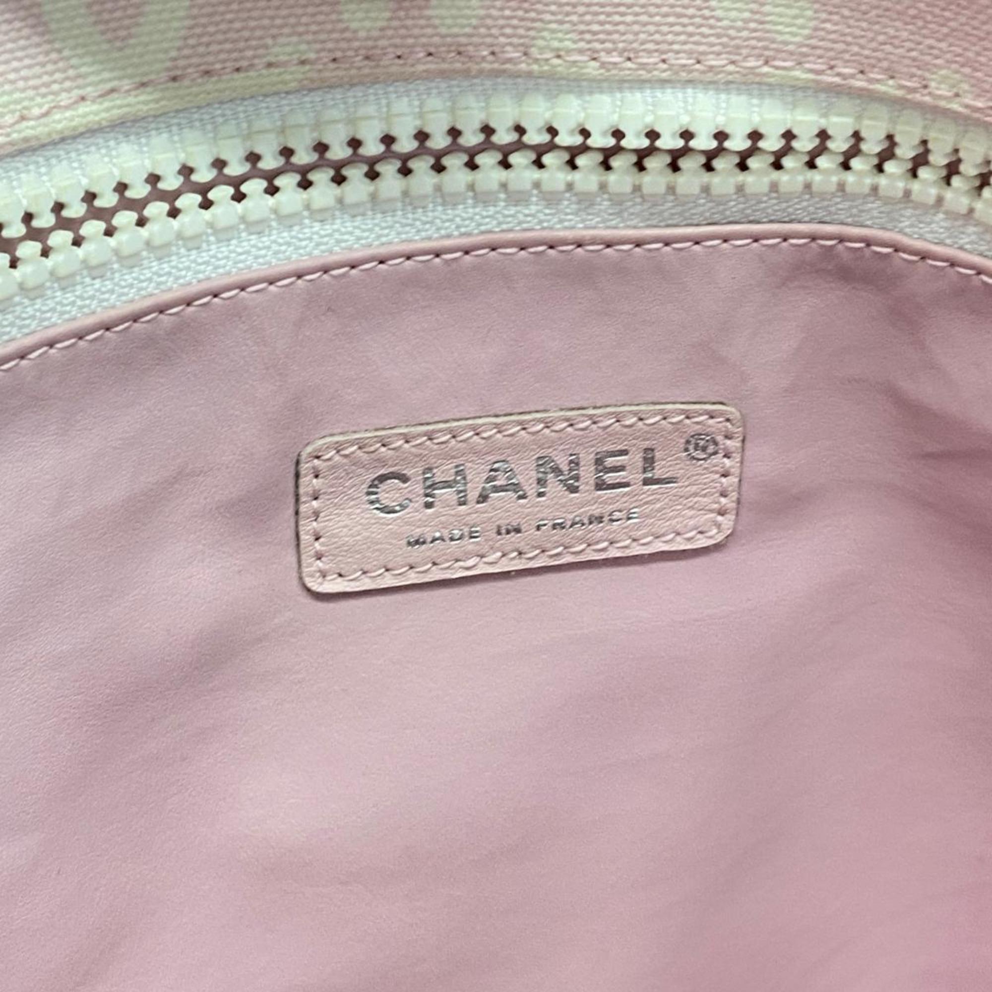 シャネル(Chanel) シャネル トートバッグ キャンバス ピンク  レディース